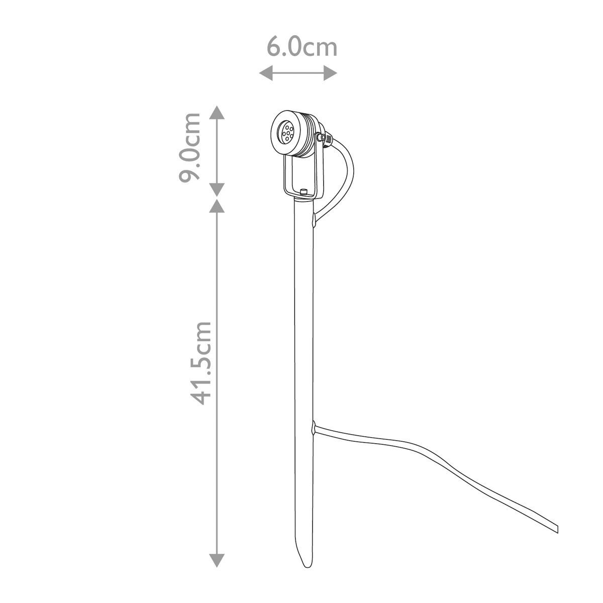 Dimensions for the 12v spotlight