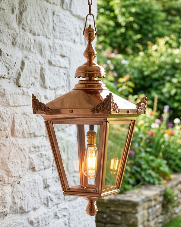 Victorian Copper Chain Lantern