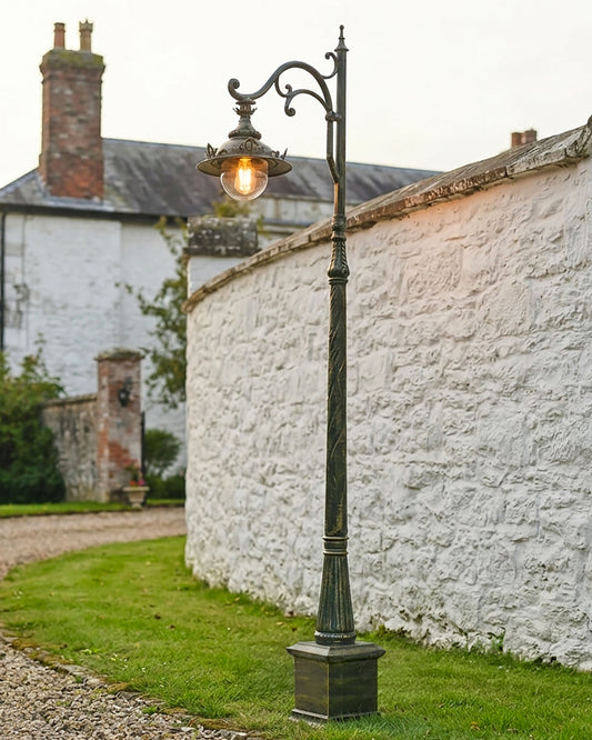 2.5m Pale Green Ornate Cast Iron Lamp Post Digital Illustration