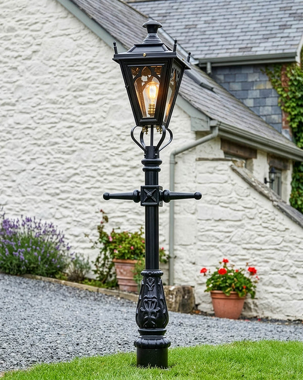 Black Gothic Miniature Lamp Post - 1.5m