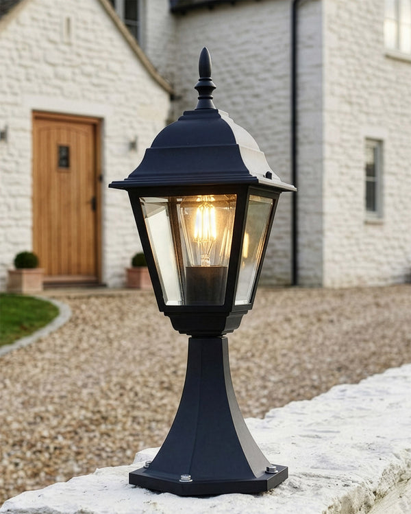'Paddington' Traditional Black Pillar Light