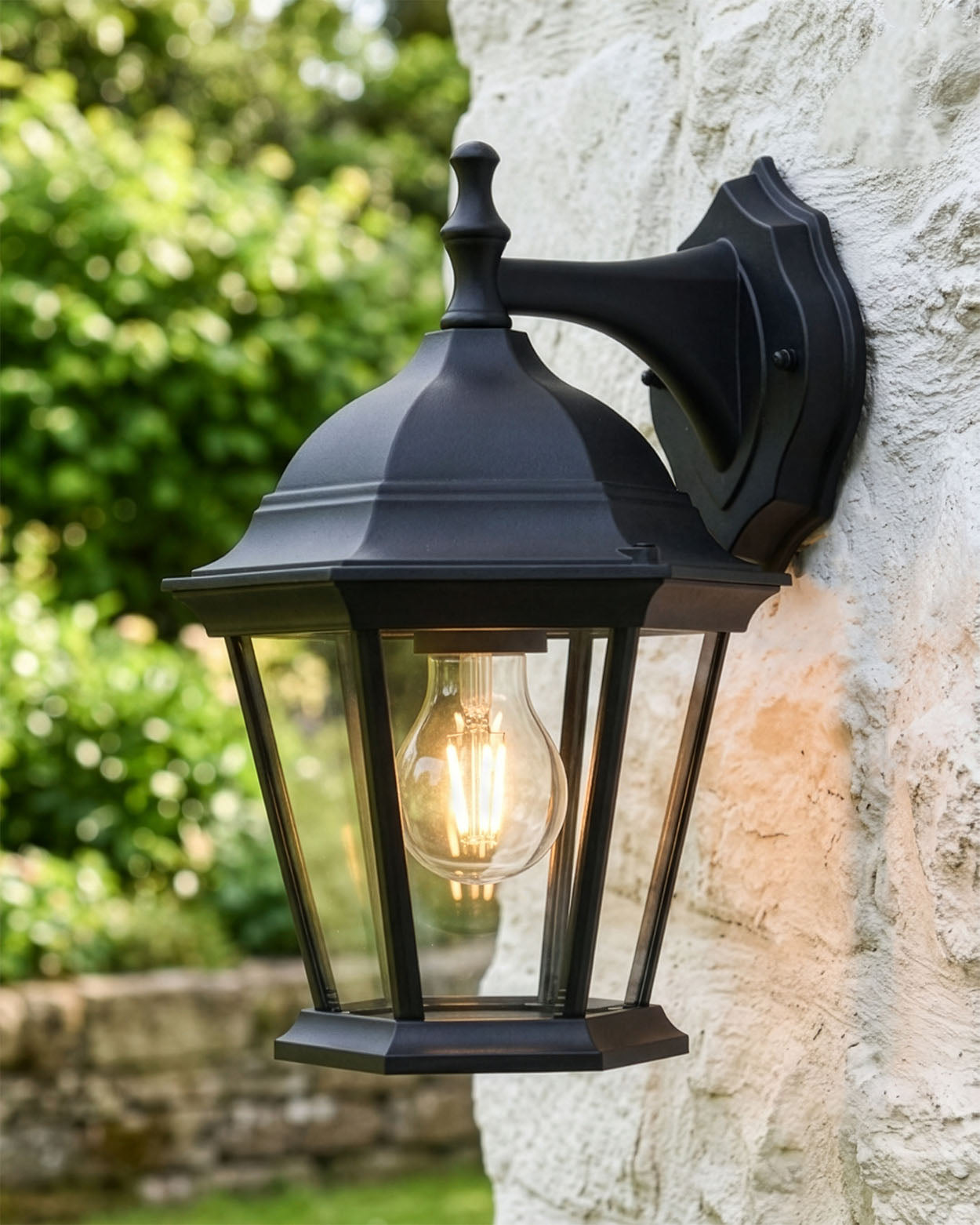 'Longmoore' Traditional Outdoor Top Fix Wall Lantern Digital Illustration