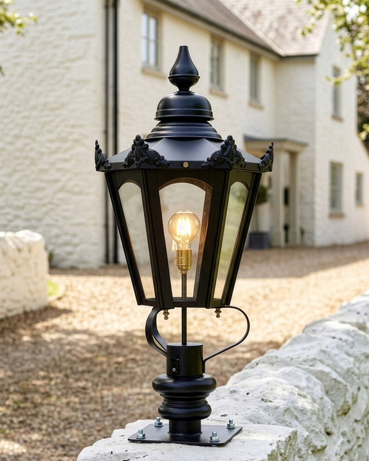 Black Hexagon Entrance Light Set - 102cm Digital Illustration