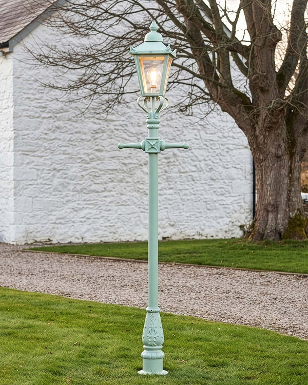 Pale Green Victorian Garden Lamp Post 2.3m