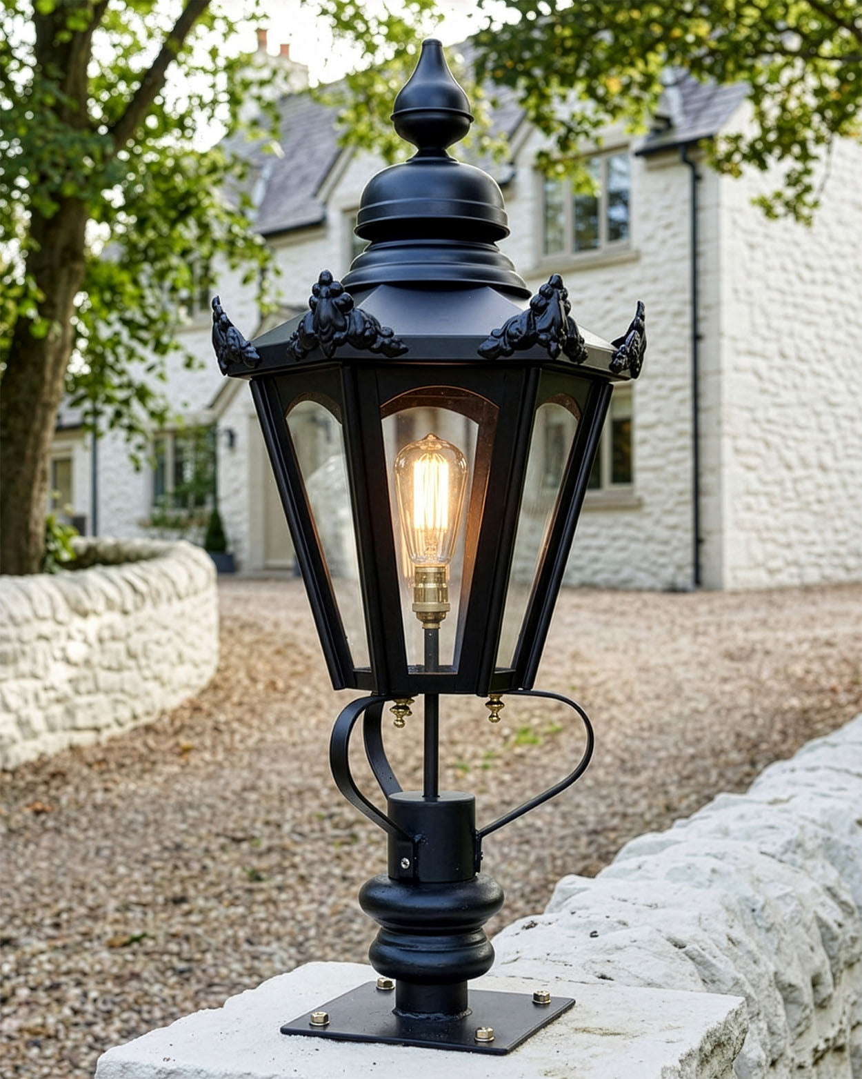 Black Hexagon Entrance Light Set - 76cm Digital Illustration