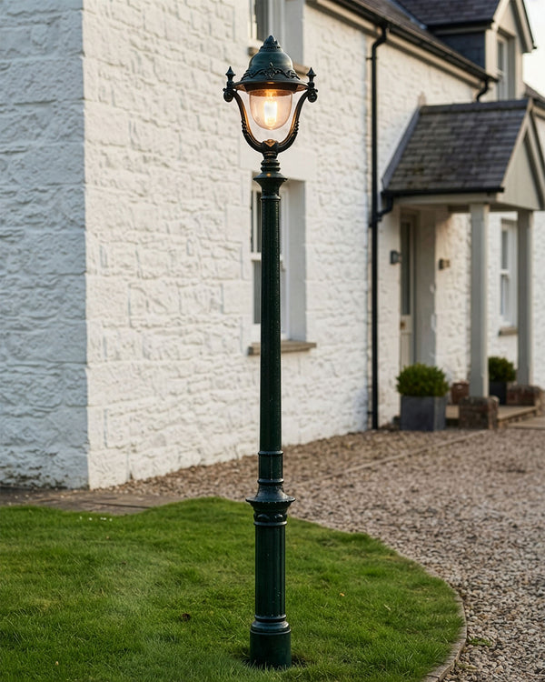 2.5m Verdigris Green Traditional Cast Iron Lamp Post