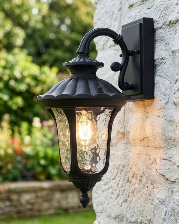 'Hudson' Victorian Aluminium Top Fix Wall Lantern - 37cm