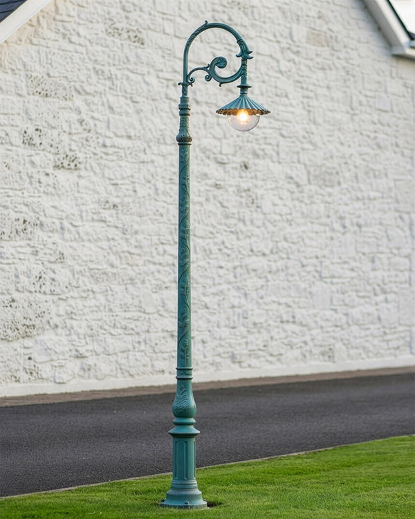 3m Verdigris Green Gothic Cast Iron Lamp Post