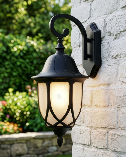 Traditional Ornate Top Fix Wall Lantern Digital Illustration