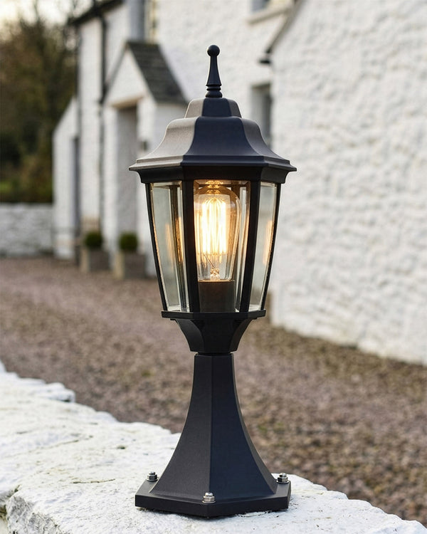 'Seville' Traditional Black Pillar Light
