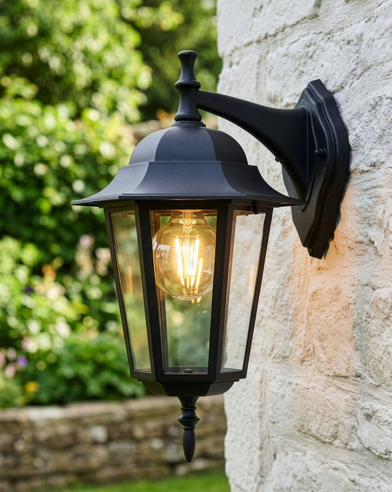 'Grosvenor' Traditional Top Fix Wall Lantern Digital Illustration 