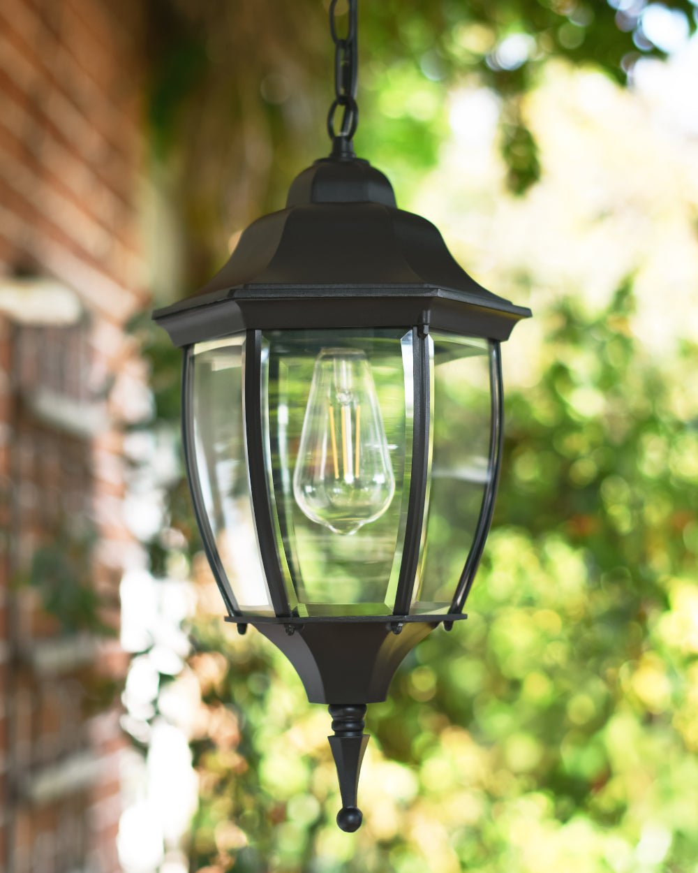 Black chain hanging light 