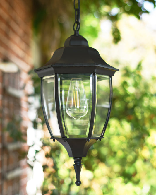 Black chain hanging light 