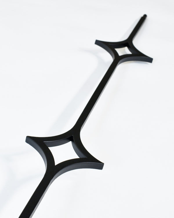 'Consularis' Matte Black Straight Metal Stair Spindle