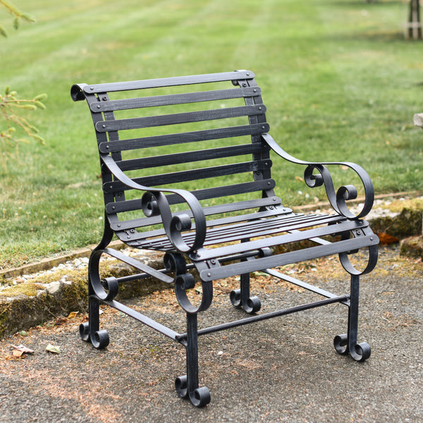 'Claydon' Black One-Seater Bench