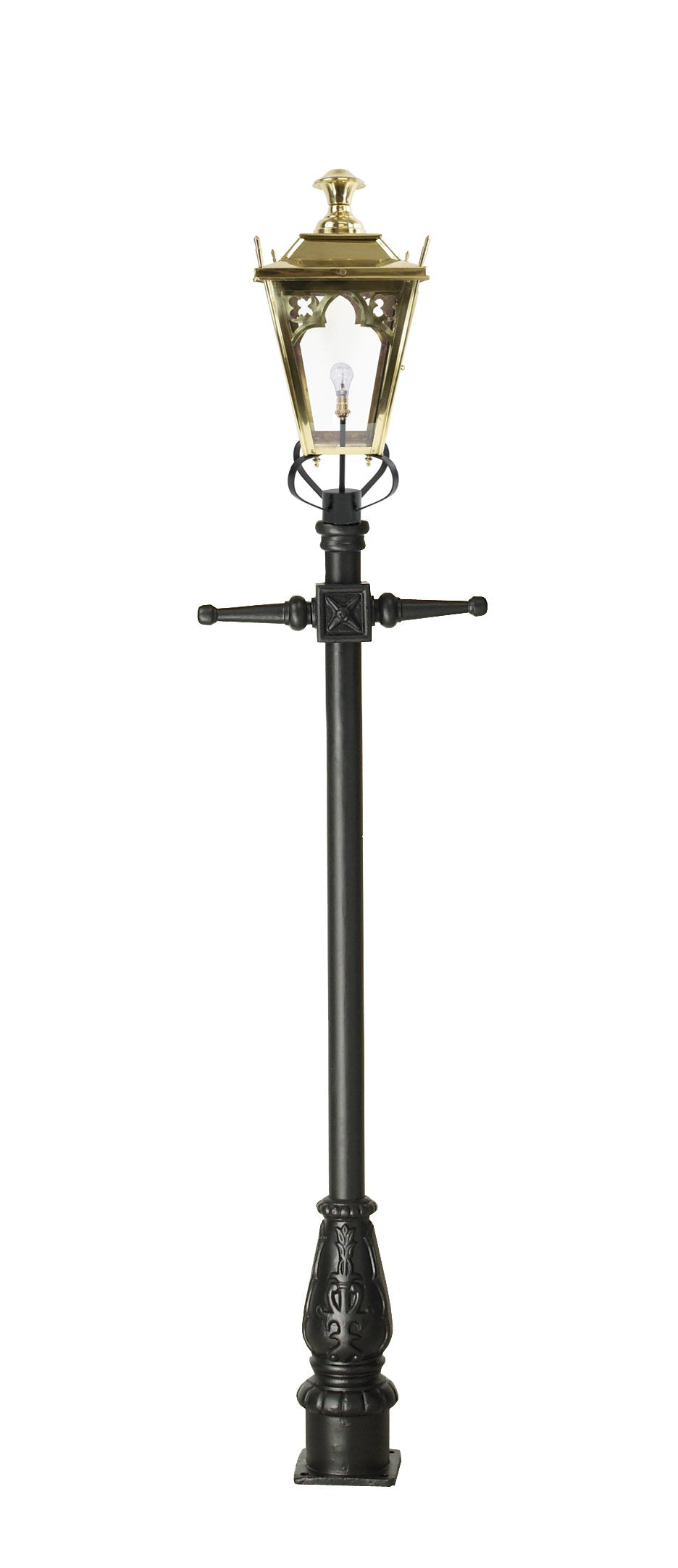 2.3m Deluxe Polished Brass "Knightsbridge" Lamp Post Set