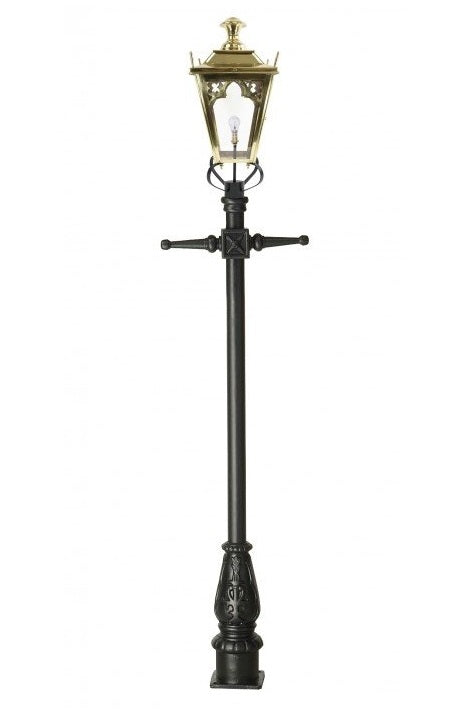 2.3m Deluxe Polished Brass "Knightsbridge" Lamp Post Set