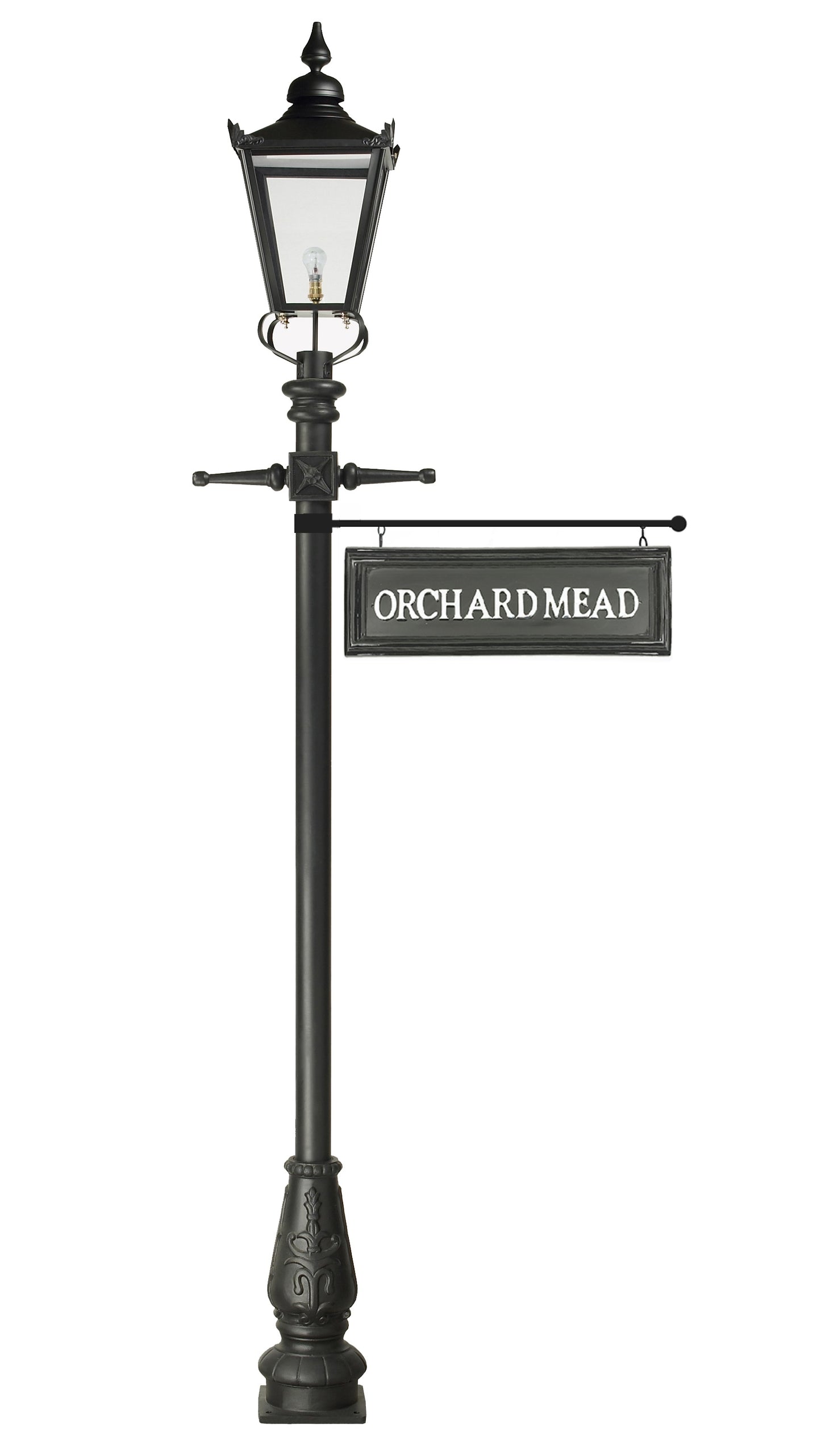 2.7m Victorian Lamp Post With Hanging Sign