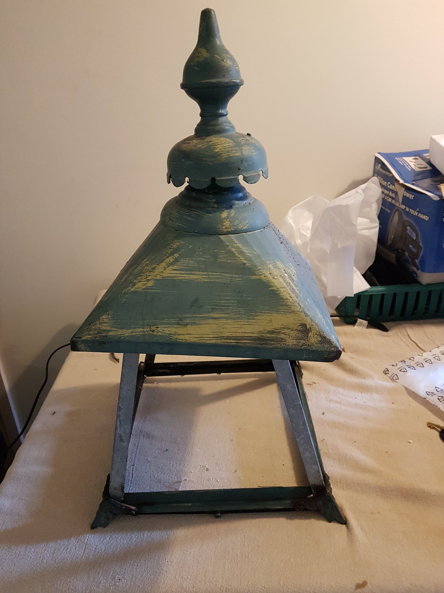 Antique Green Victorian Style Reclaimed Lamp Post Set