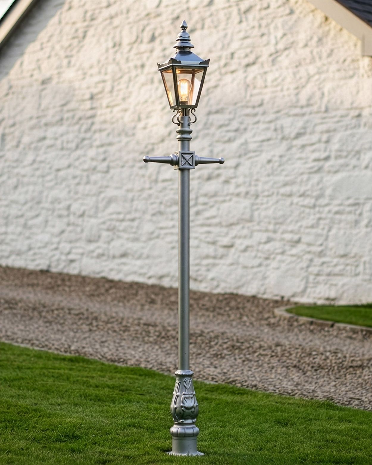 Polished Chrome and Silver 'Kensington' Lamp Post 2.25m Digital Illustration