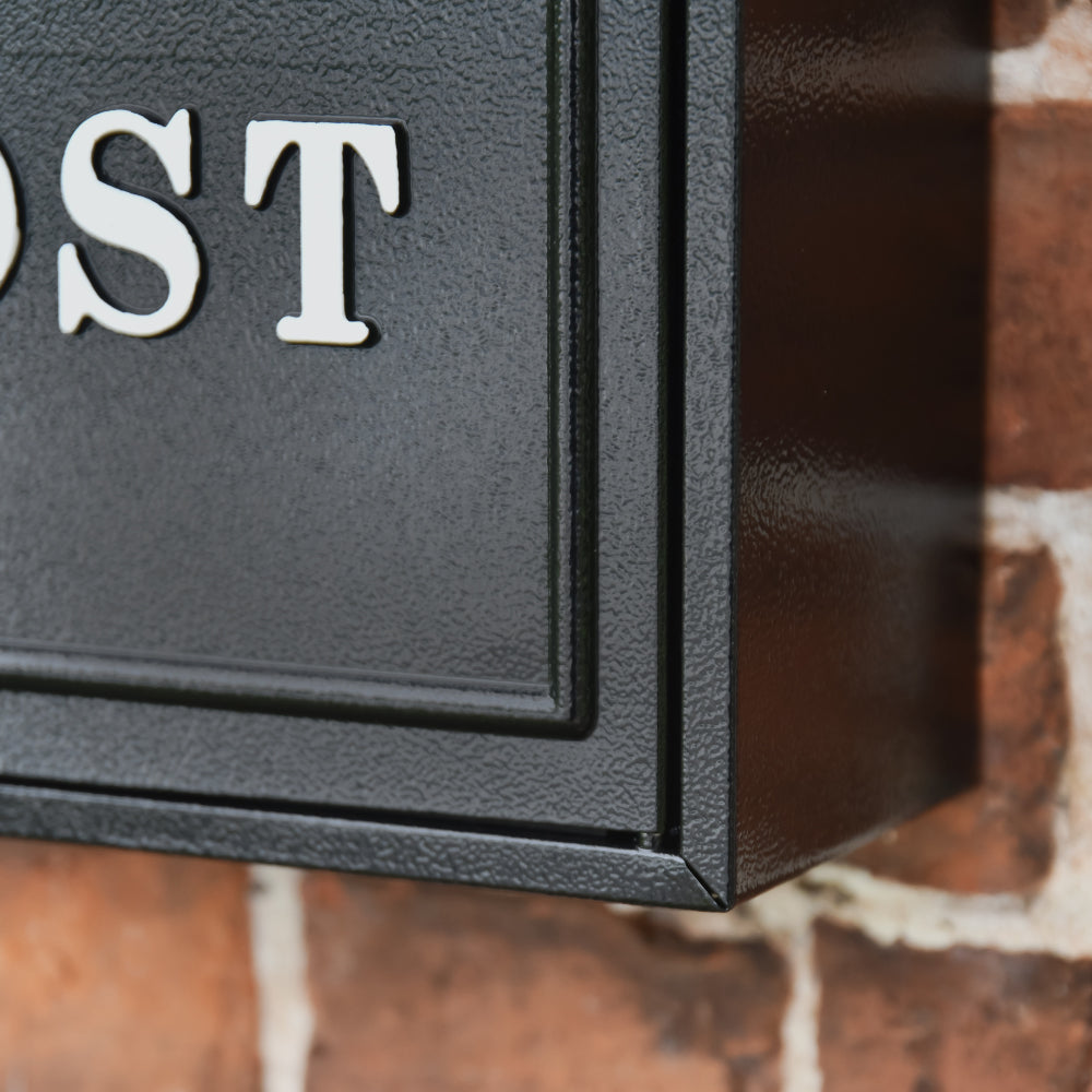 Magnified view of the post box base