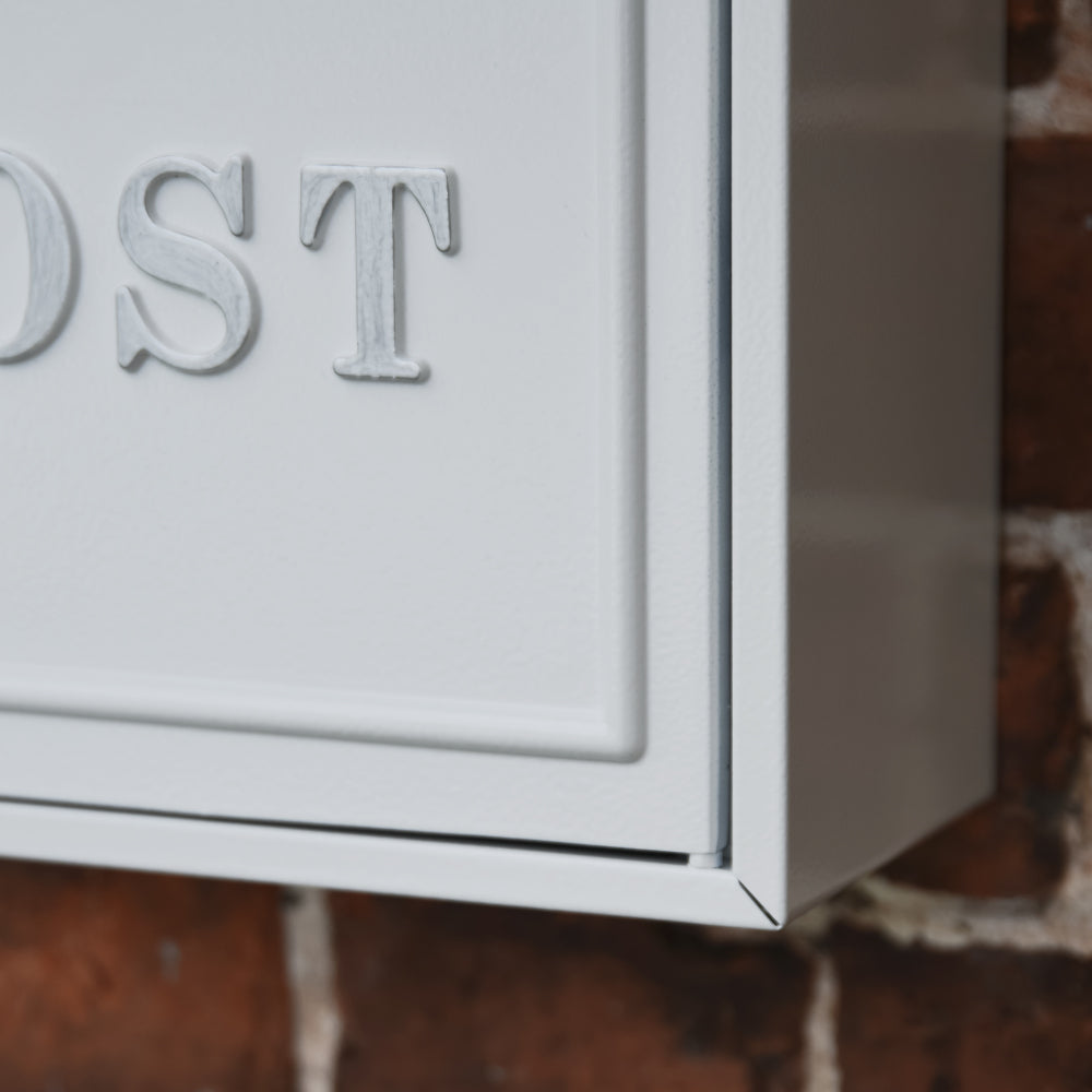 Magnified view of the post box edge
