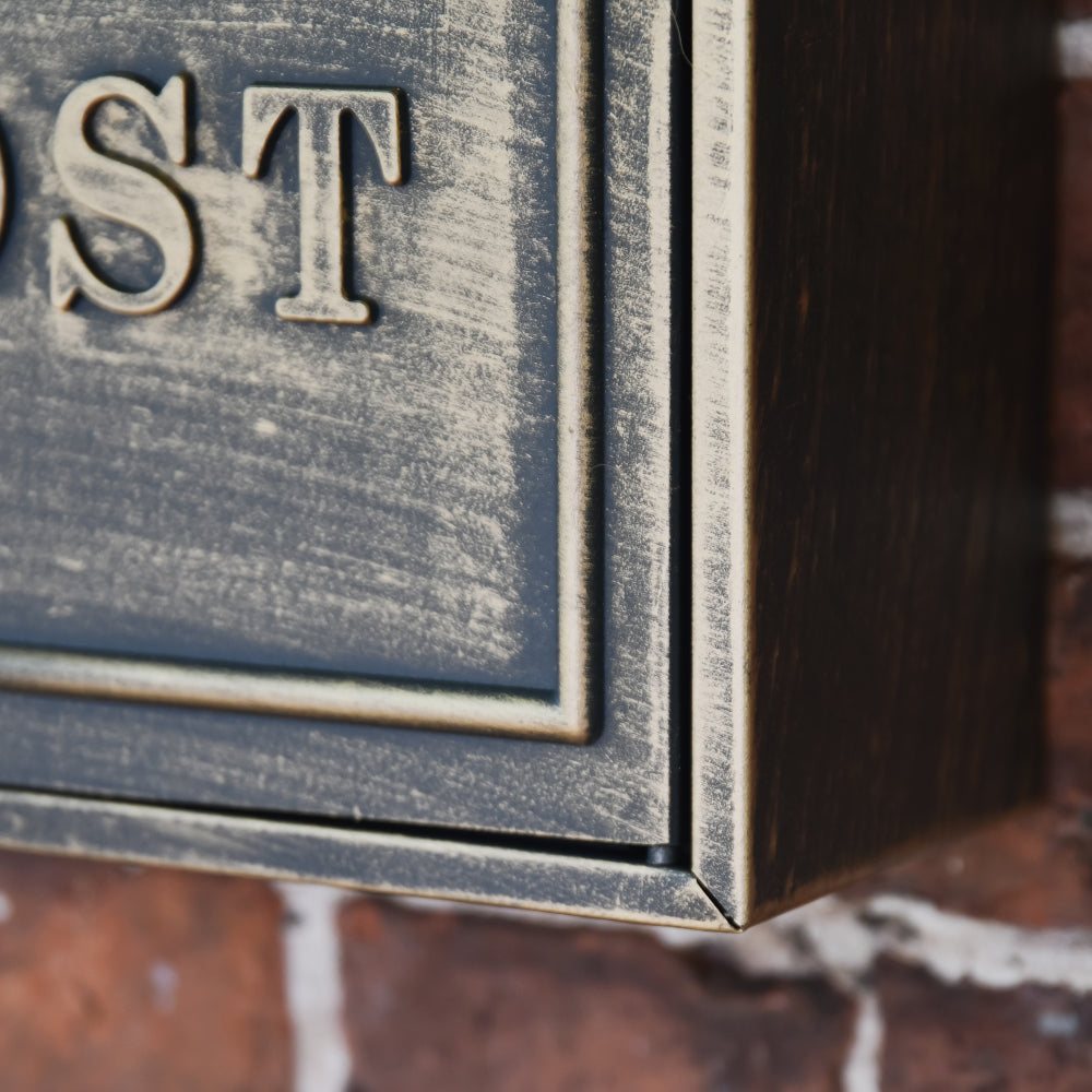 Close up of the post box base