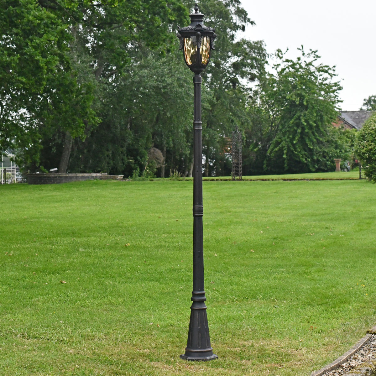 The old bronze lamp post in situ