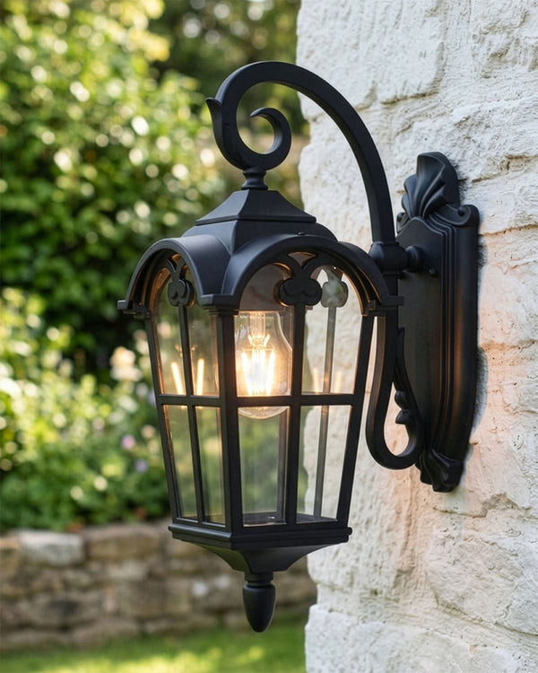 'Victoria' Black Traditional Top Fix Wall Light