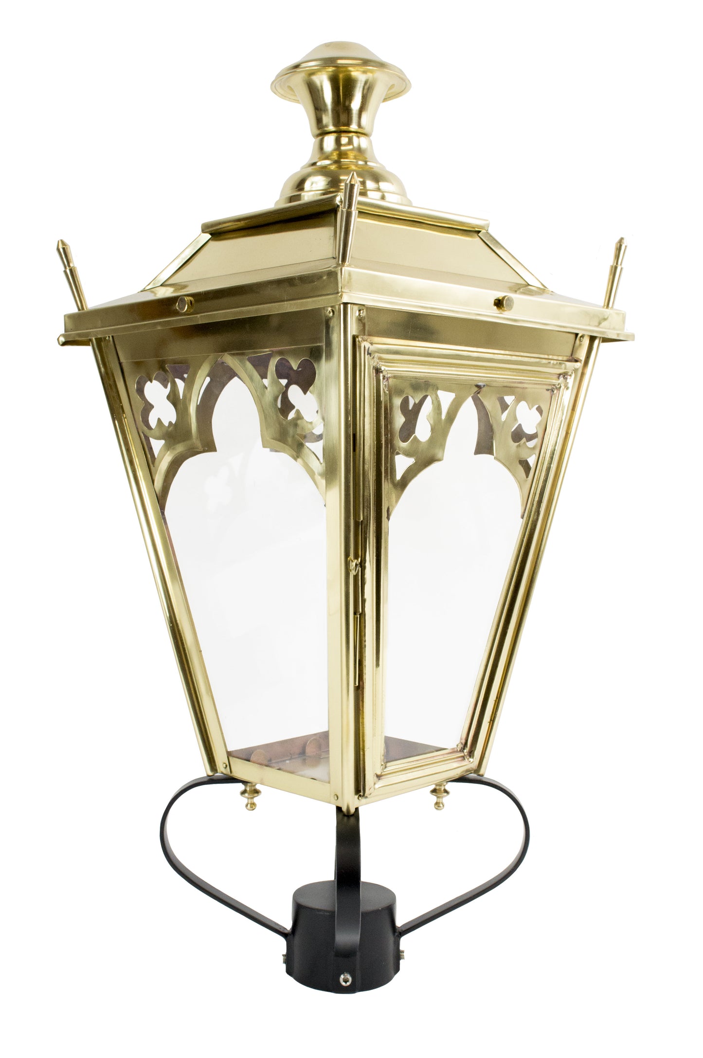 3.25m Extra Large Deluxe Polished Brass "Knightsbridge" Lamp Post Set