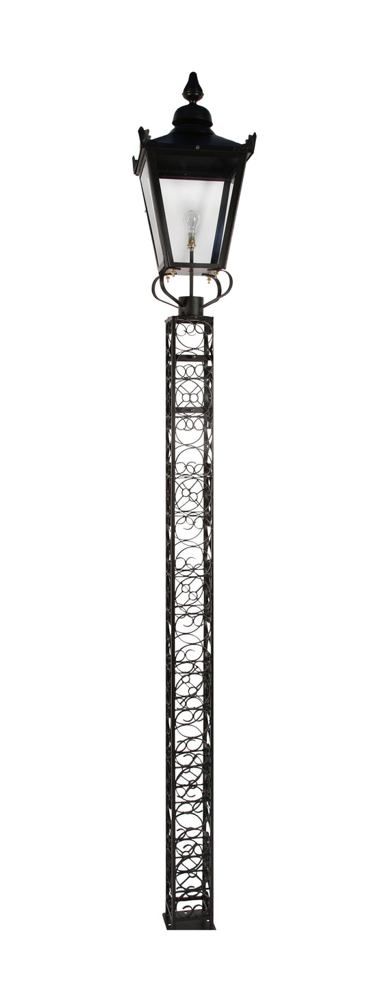 3.3m Black Victorian Tower Garden Lamp Post