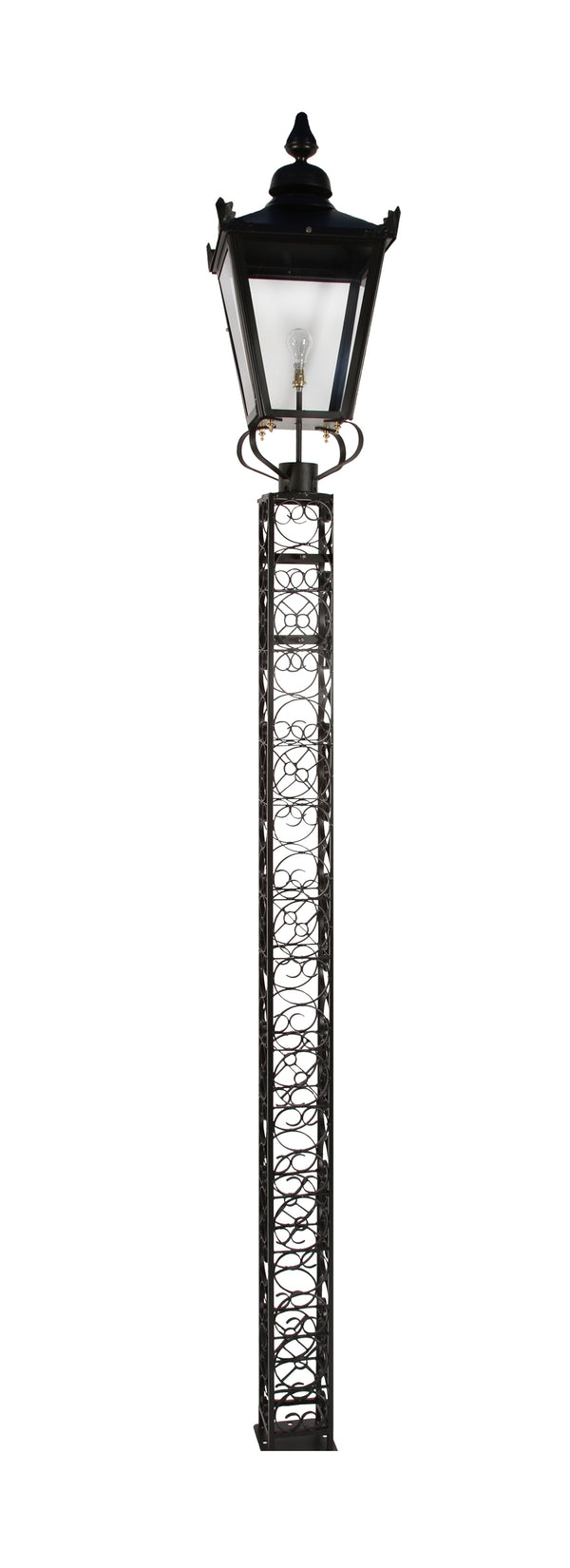3.3m Black Victorian Tower Garden Lamp Post