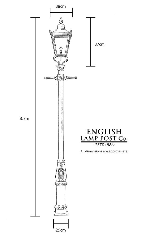 The Extra Large 'Cantley' Victorian Lamp Post - 3.7m