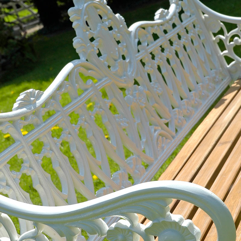 3 Seater Winchester Garden Bench With Wooden Slats