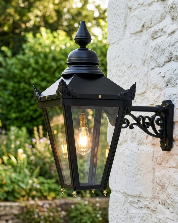 'Halton' Victorian Black Square Wall Light