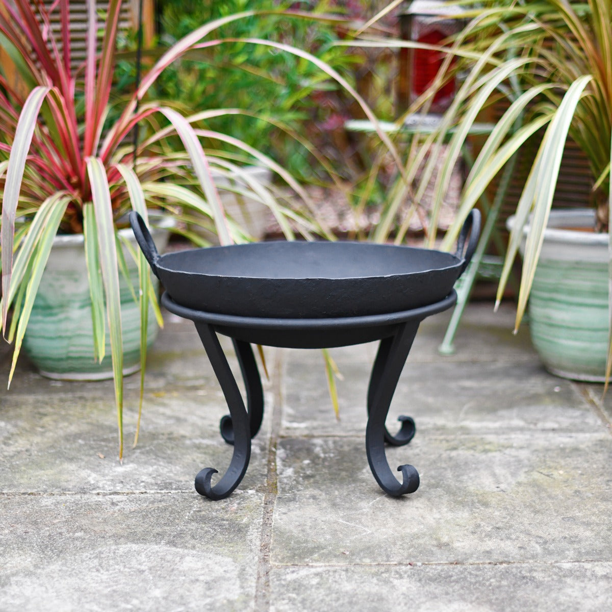 40cm Diamater Wrought Iron Kadai Fire Bowl