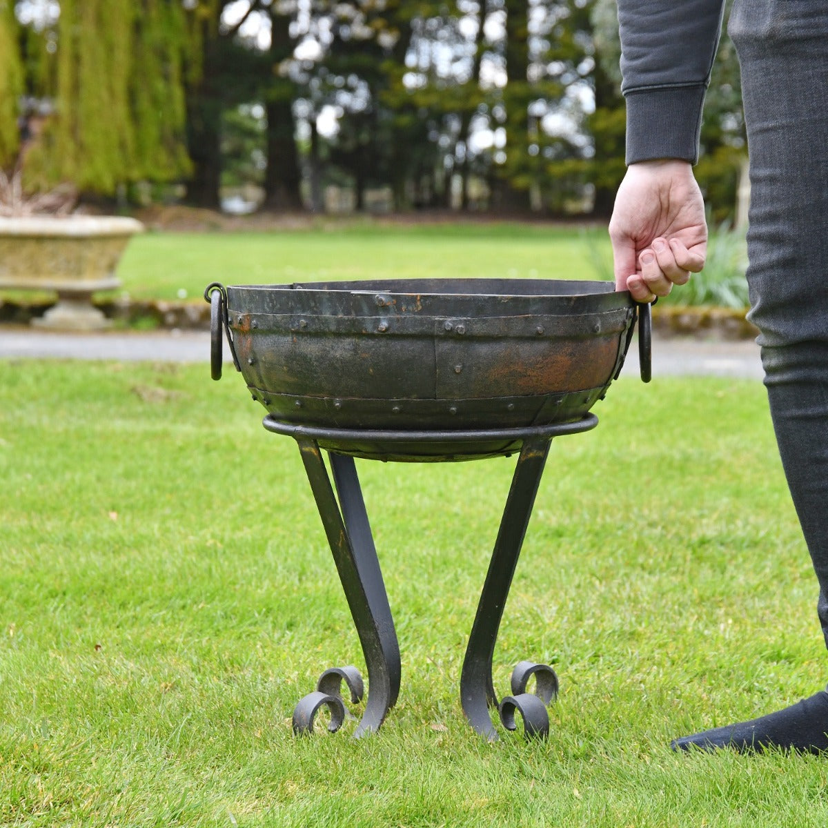 40cm Kadai Fire Bowl with Stand 