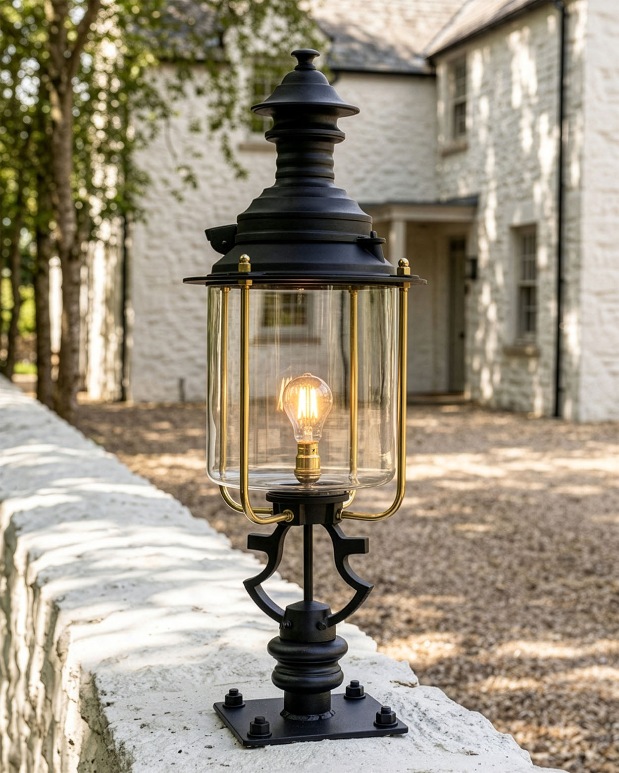 Belgravia Pillar Top Lantern - 117cm Digital illustration