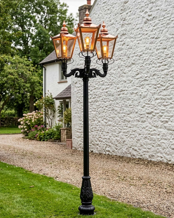 Triple Headed 'Empress' Lamp Post
