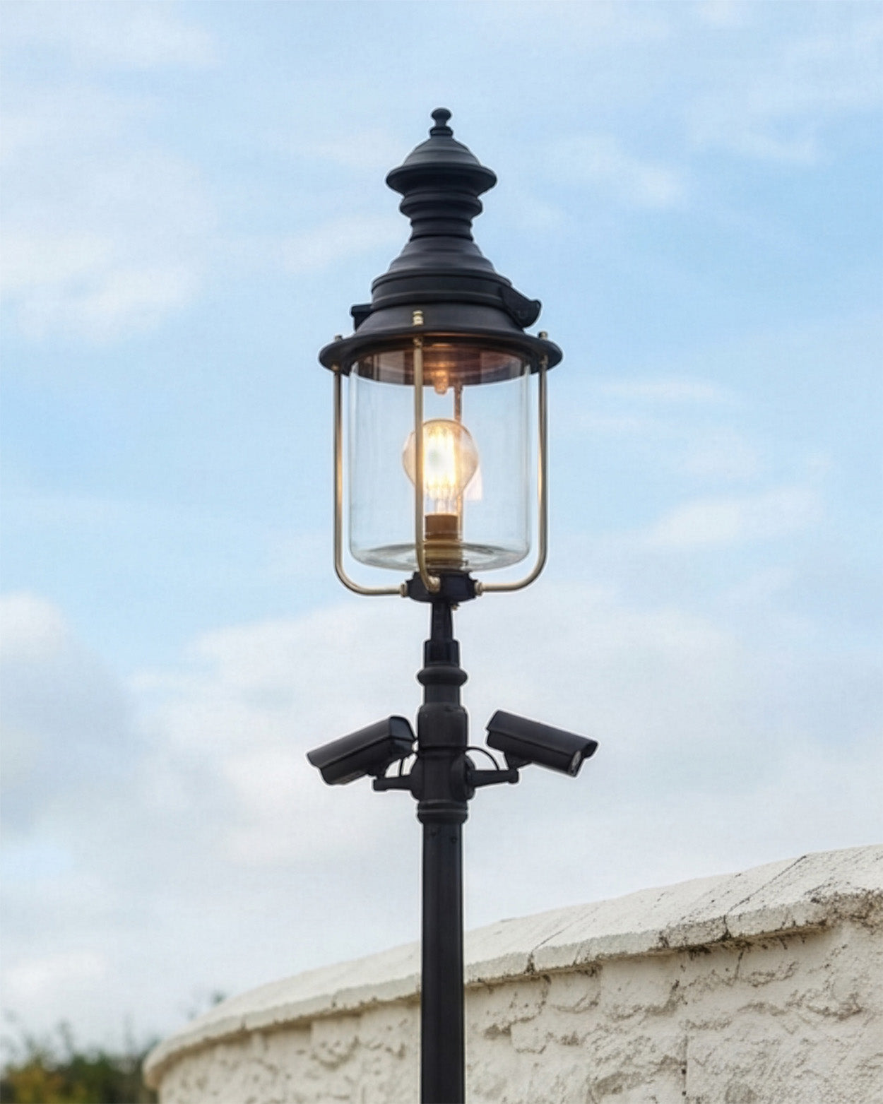 Victorian Style CCTV Lamp Post Column