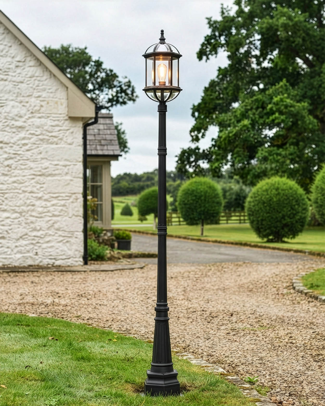 'Calcot' Vintage Bird Cage Lamp Post Digital Illustration