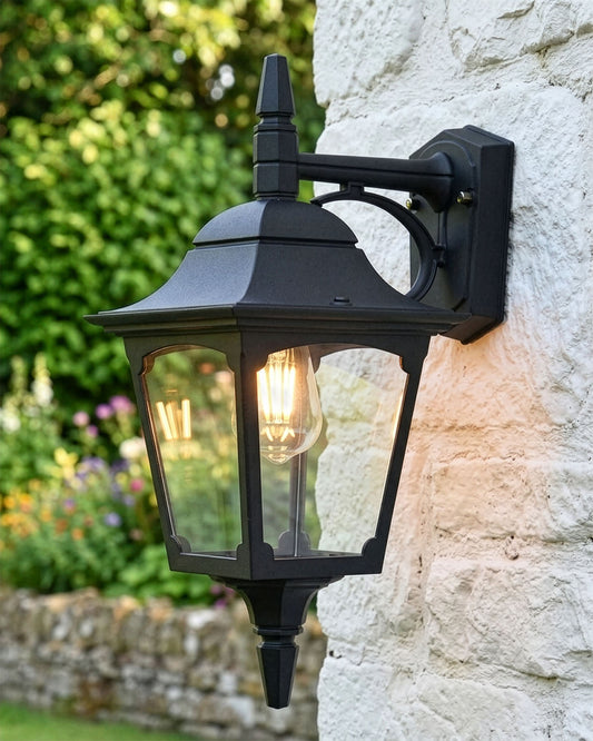 "ECCLESHILL" TOP FIX TRADITIONAL BLACK WALL LANTERN Digital Illustration