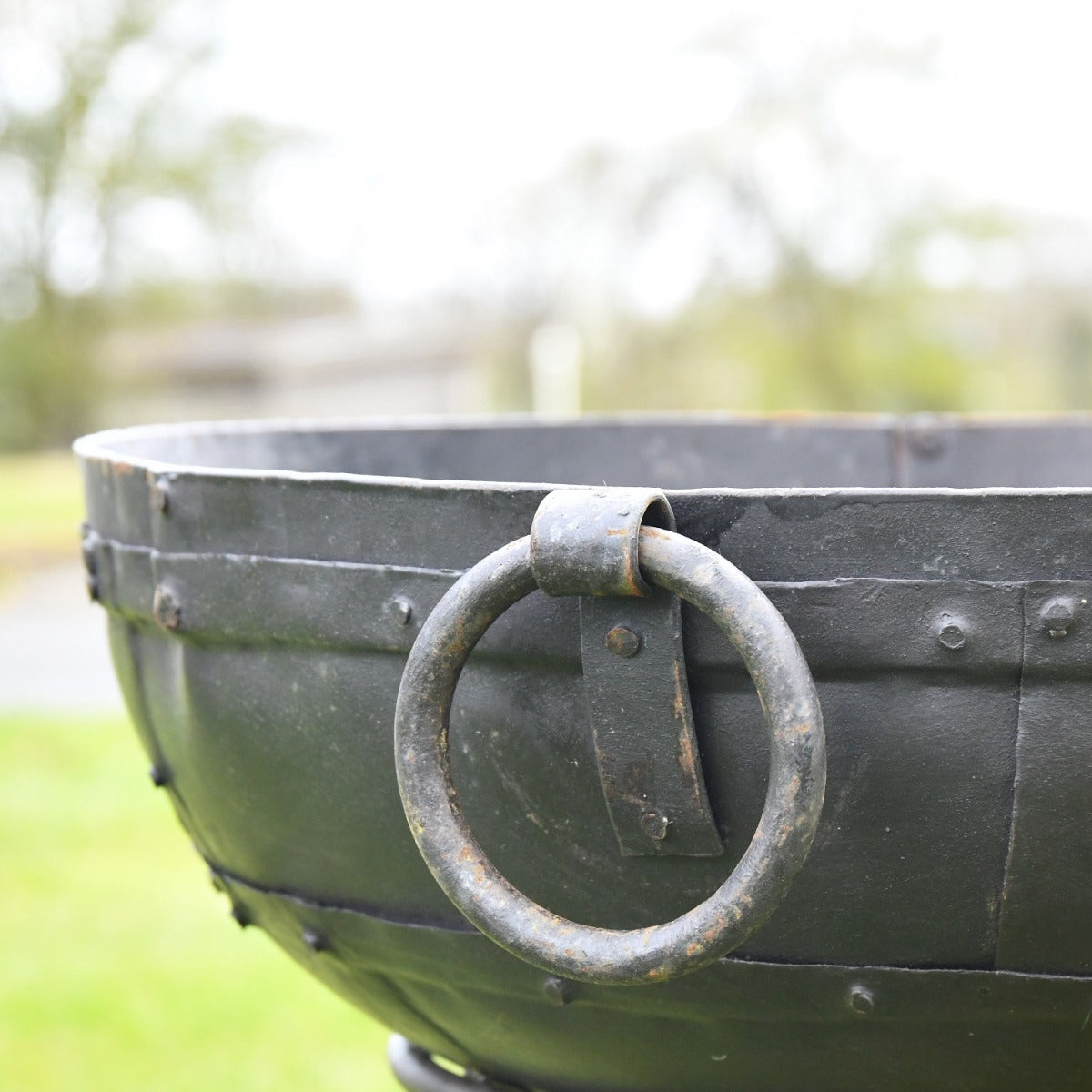Close up of dropped handles 