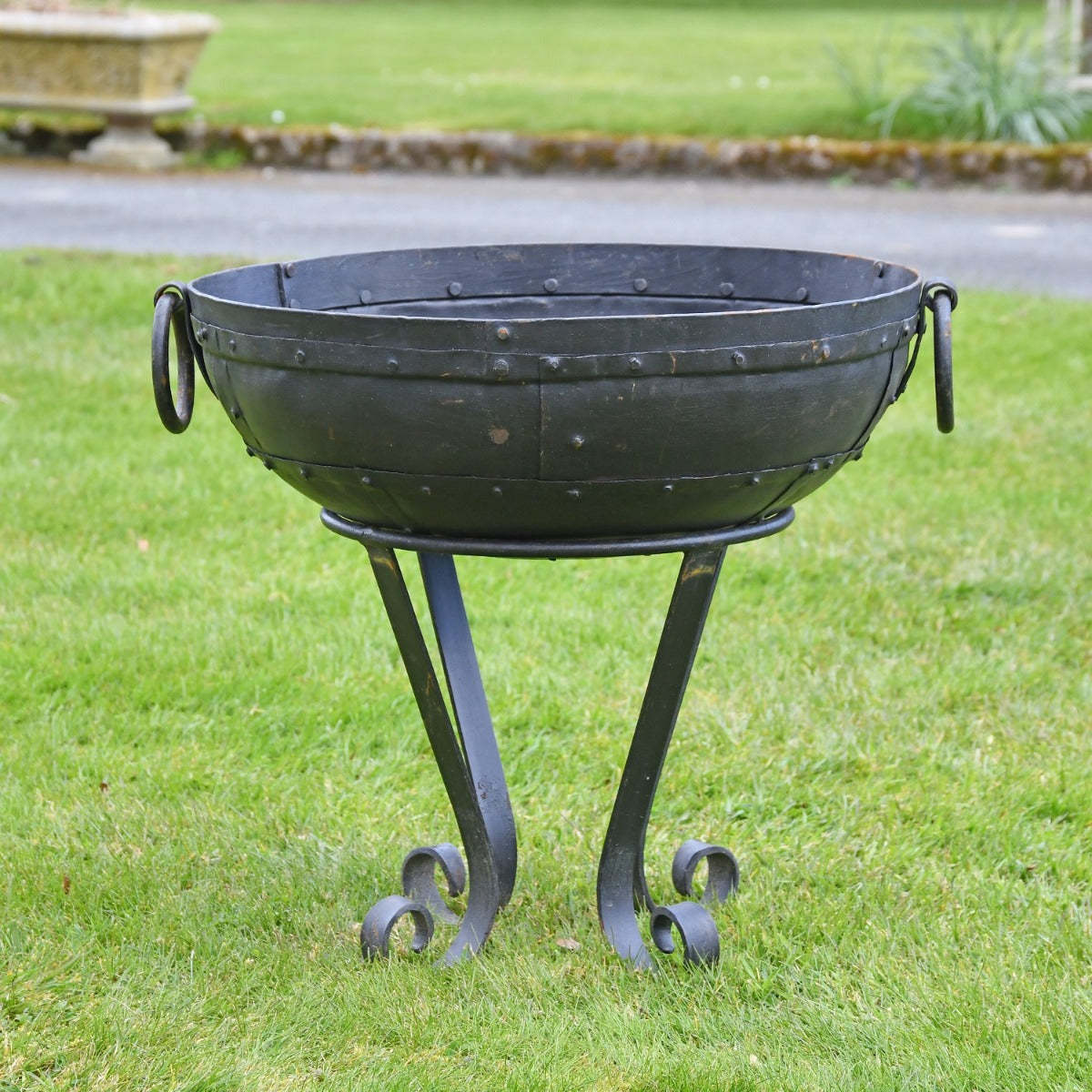 50cm Iron Kadai Fire Bowl with dropped handles 