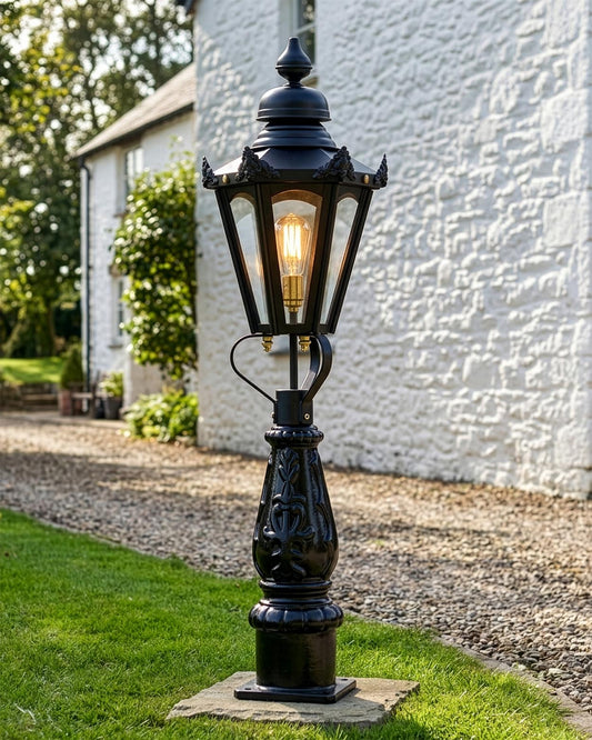 Hexagonal Garden Pillar Light Digital Illustration 