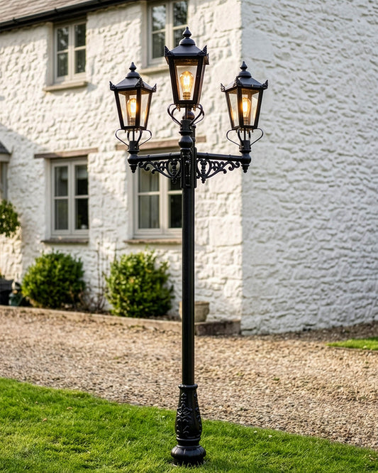 'The Palace' Triple Headed Lamp Post Digital Illustration