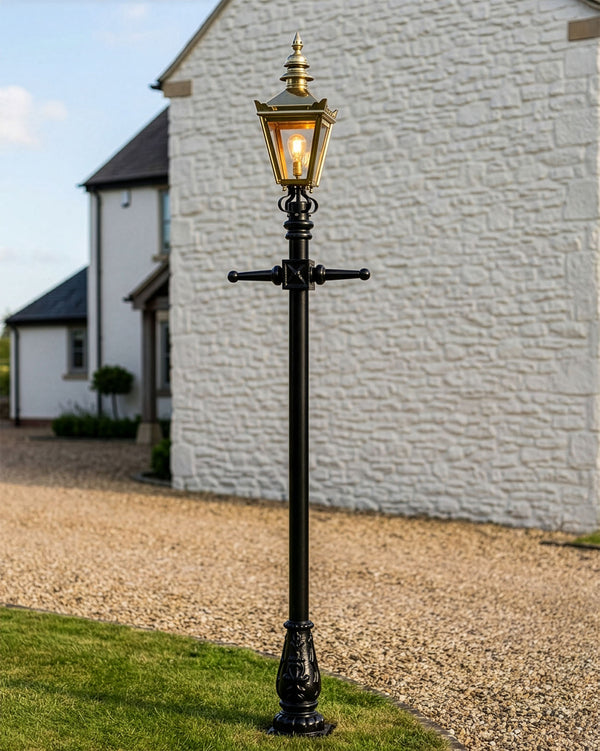 Polished Brass 'Kensington' Lamp Post 2.25m