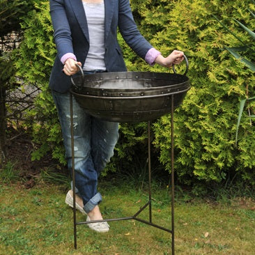 65cm Diamater "Gangapurna" Iron Kadai Fire Bowl and Stand