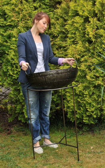 65cm Diamater "Gangapurna" Iron Kadai Fire Bowl and Stand