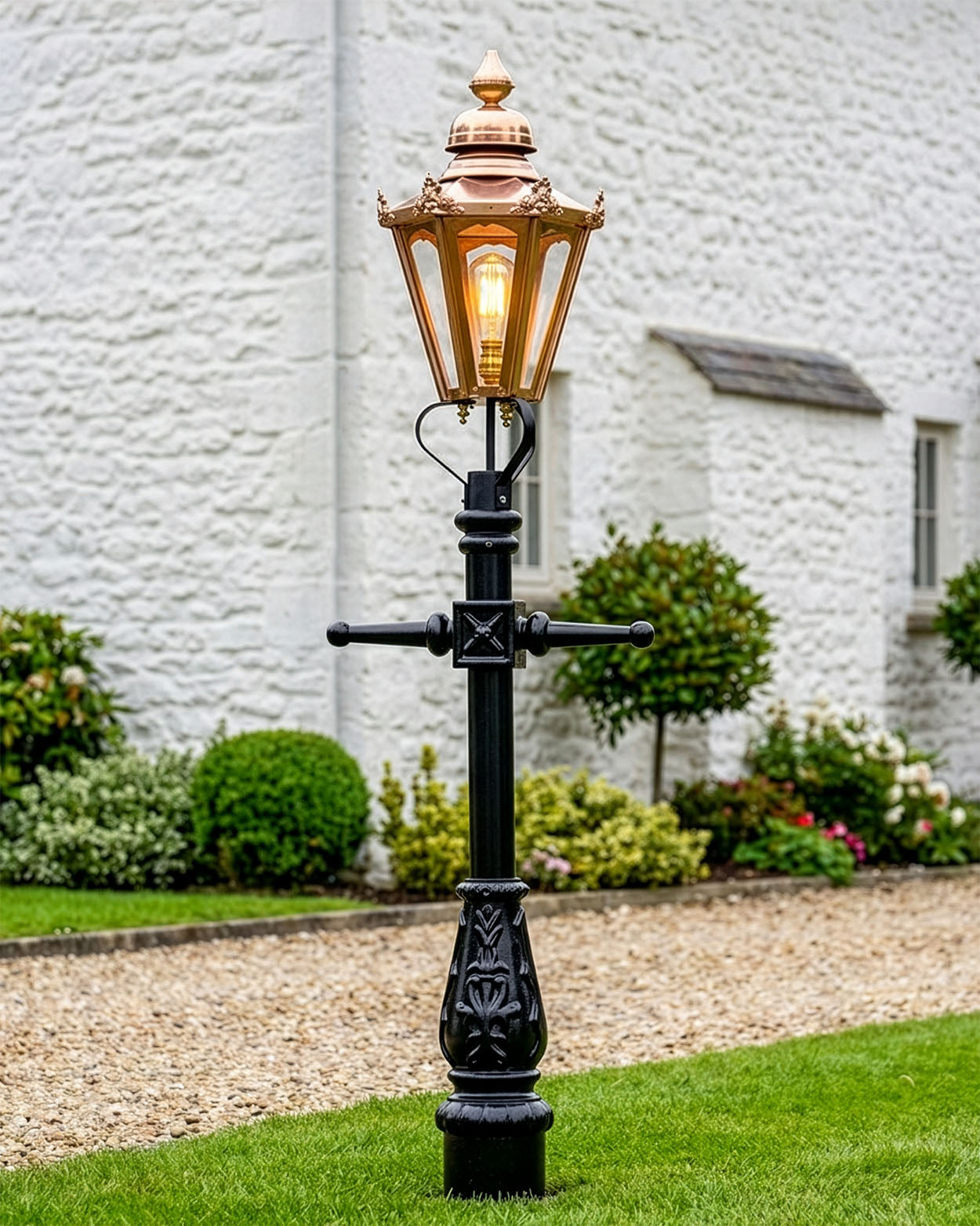 Copper Hexagonal Miniature Lamp Post - 1.5m Digital Illustration